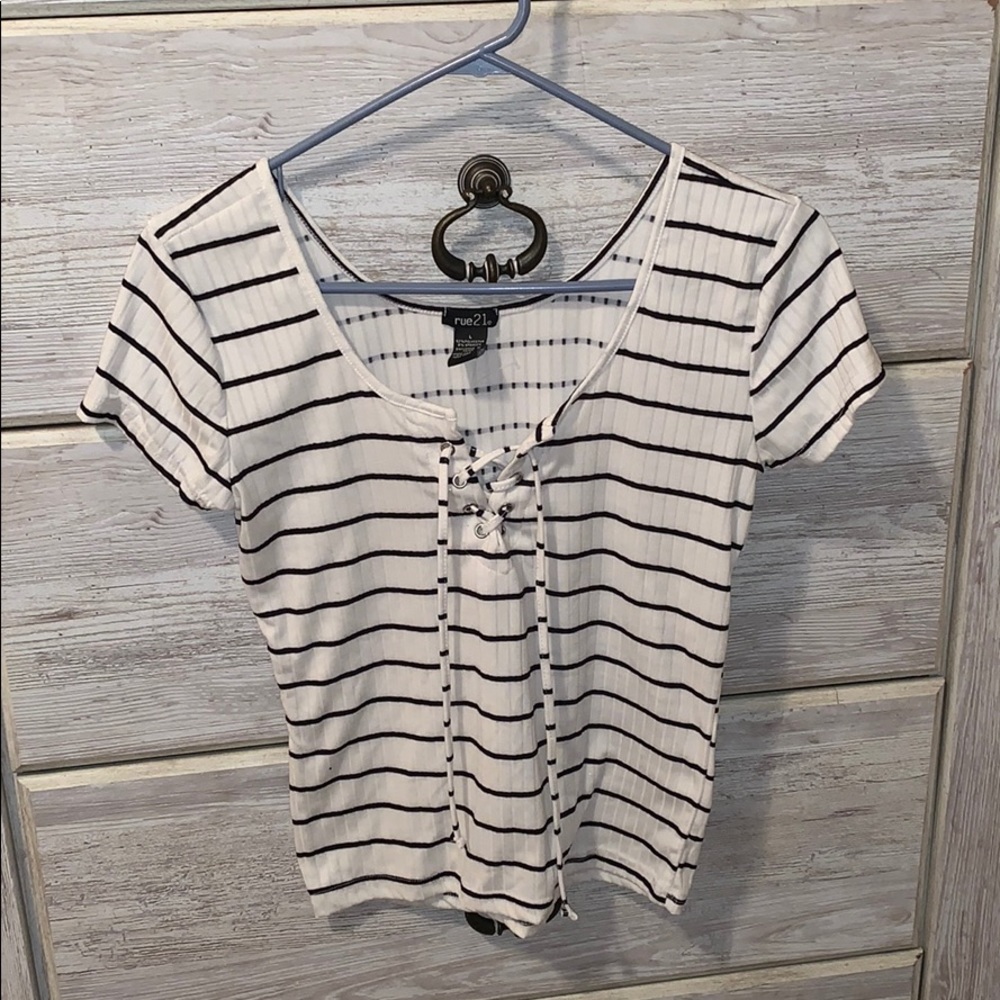 Black and white striped shirt